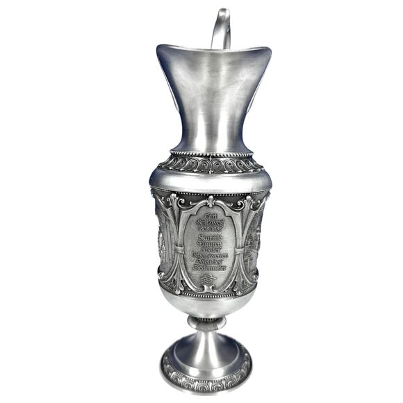 WMF Zinn Pewter Ewer Pitcher Carl Spitzweg Artist Germany 11.5" Very Rare-Mint! - Picture 5 of 11